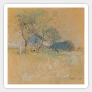 House and Tree by John Henry Twachtman Magnet